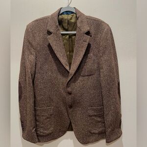 Massimo Dutti Men's Brown Tweed Blazer